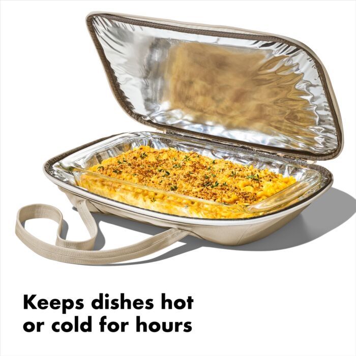 Insulation keeps dishes hot or cold for hours