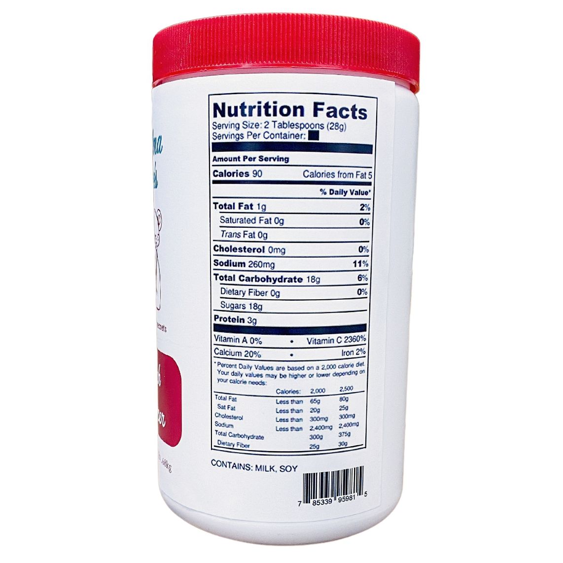 Dough enhancer nutrition facts