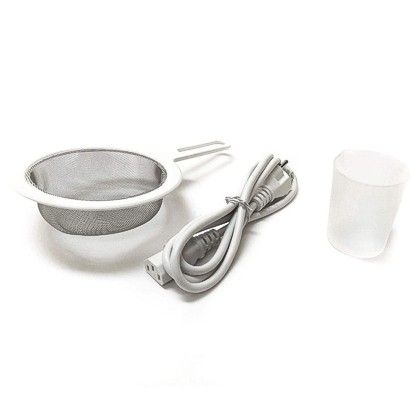 Strainer, detachable cord, and measuring cup