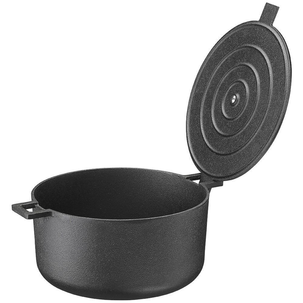 Noire casserole with lid, open