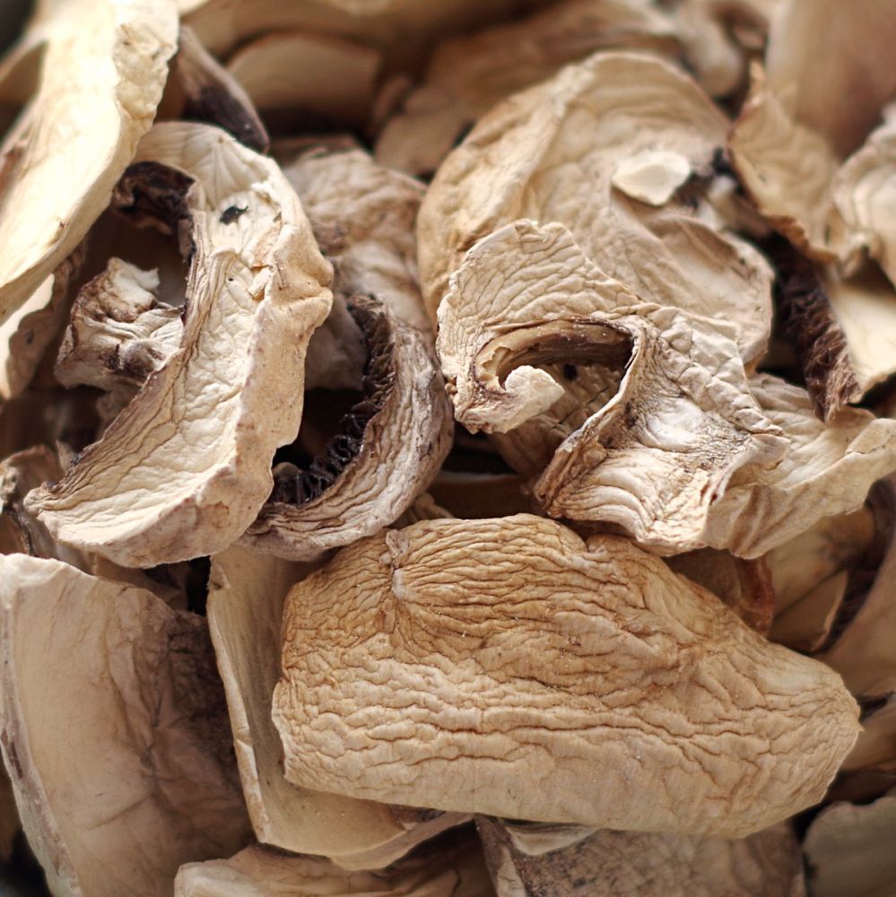Dried mushroom slices, bulk