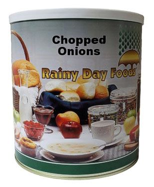 Dried chopped onions from Rainy Day Foods
