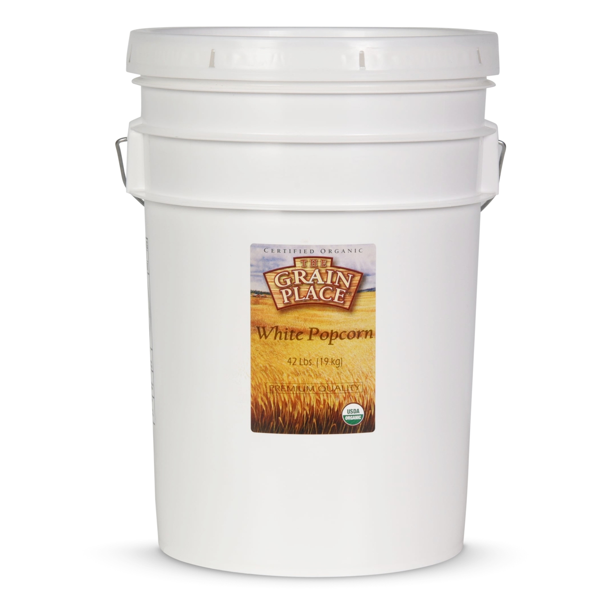 Popcorn, White, Organic, SuperPail