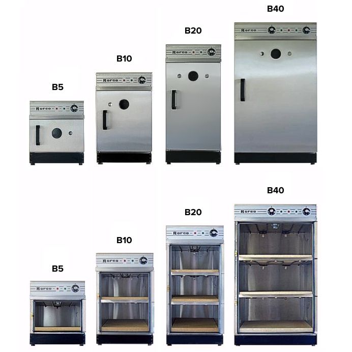 Rofco stone oven models, B5, B10, B20, B40