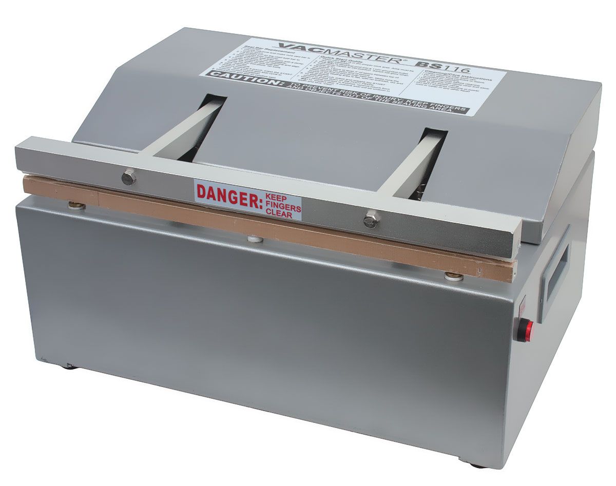Commercial impulse bag sealer. 