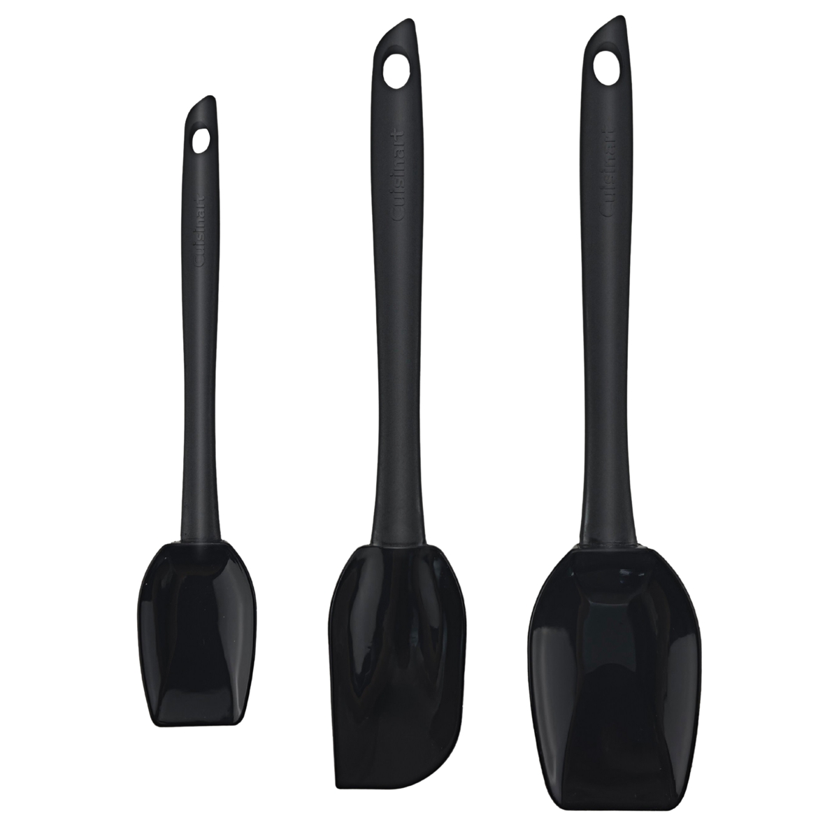 Cuisinart Silicone Spatulas, Black, Set of 3