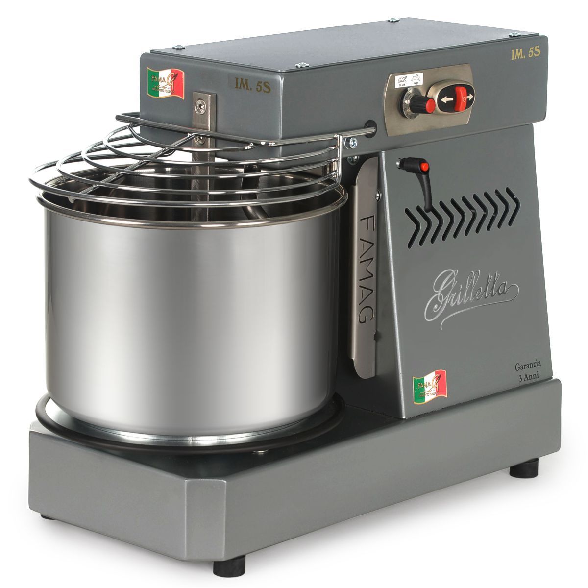 famag grilletta spiral dough mixer dark silver 1200