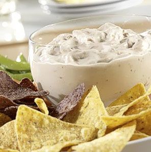 Dip made with dried chopped onion