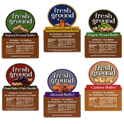 Set of Nut Butter Labels for Olde Tyme Grinder