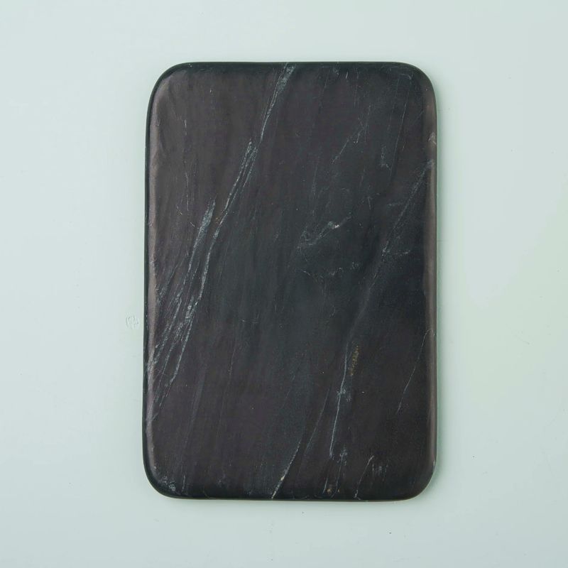 Salerno Black Marble Pastry Slab, 8 x 12 inch