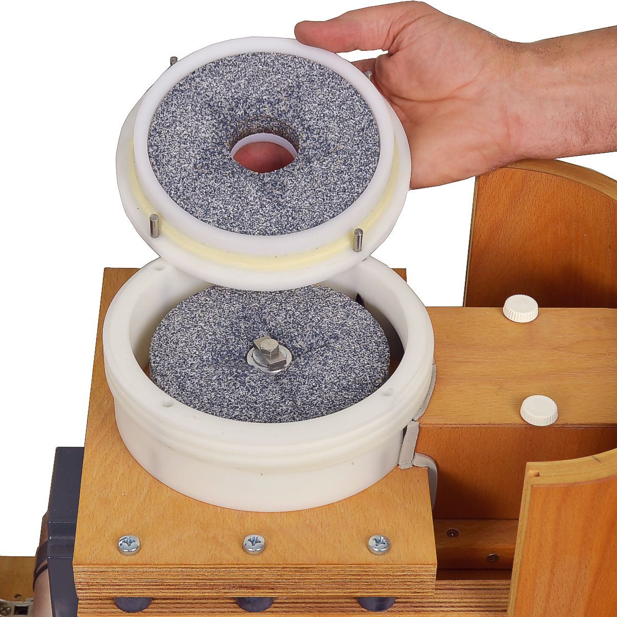 Large stone burrs for KoMo Jumbo commercial grain mill