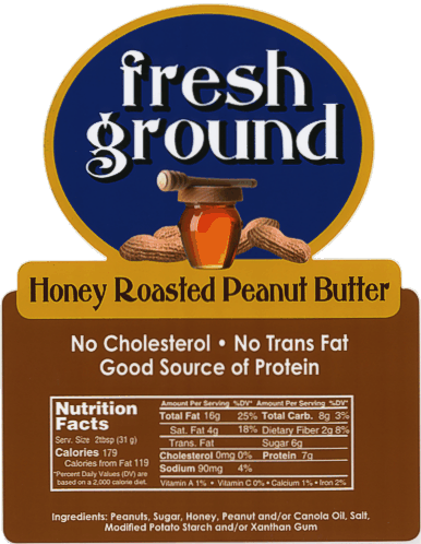 Sticker Label: Honey Roasted Peanut Butter