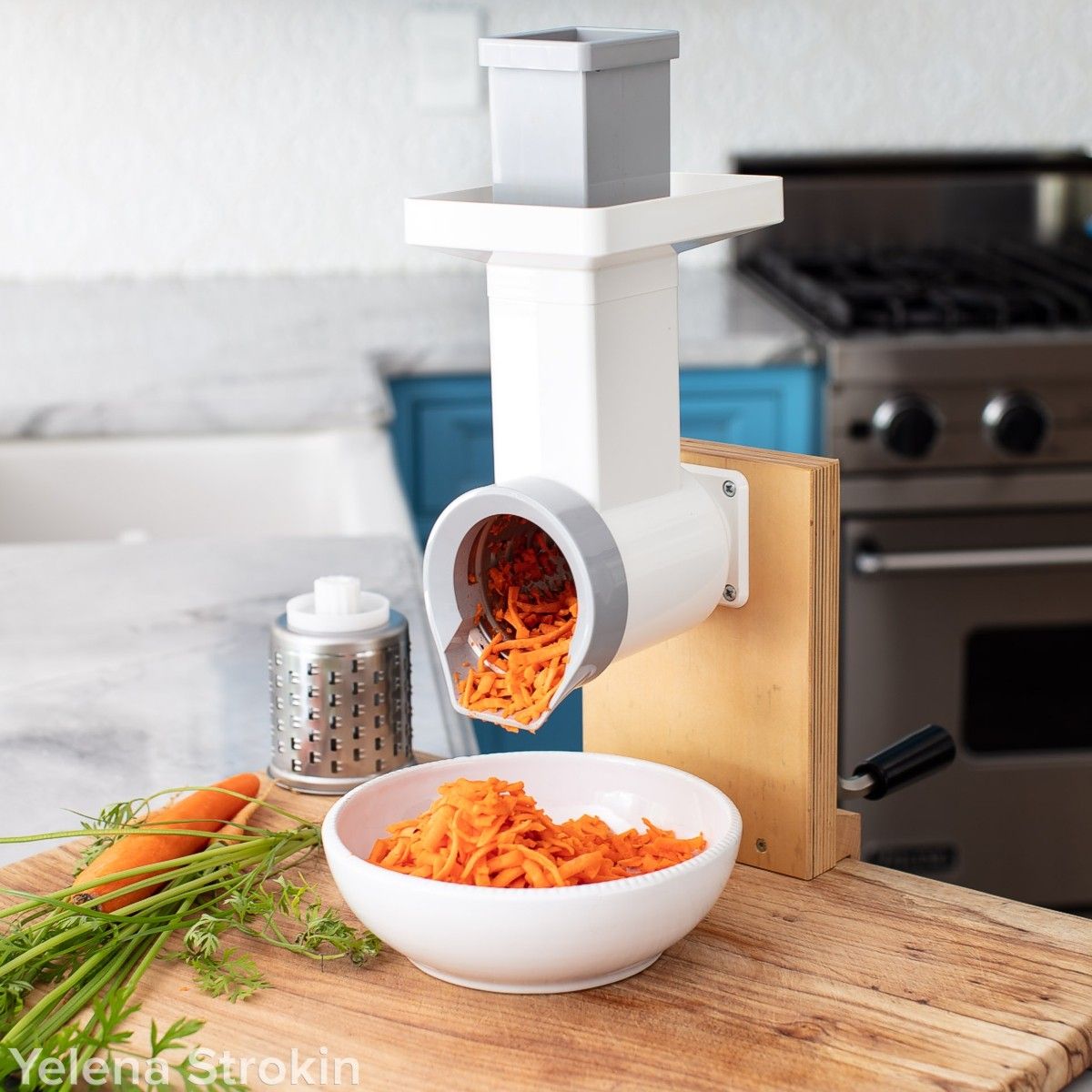 Family Grain Mill hand base food processor coarse drum
