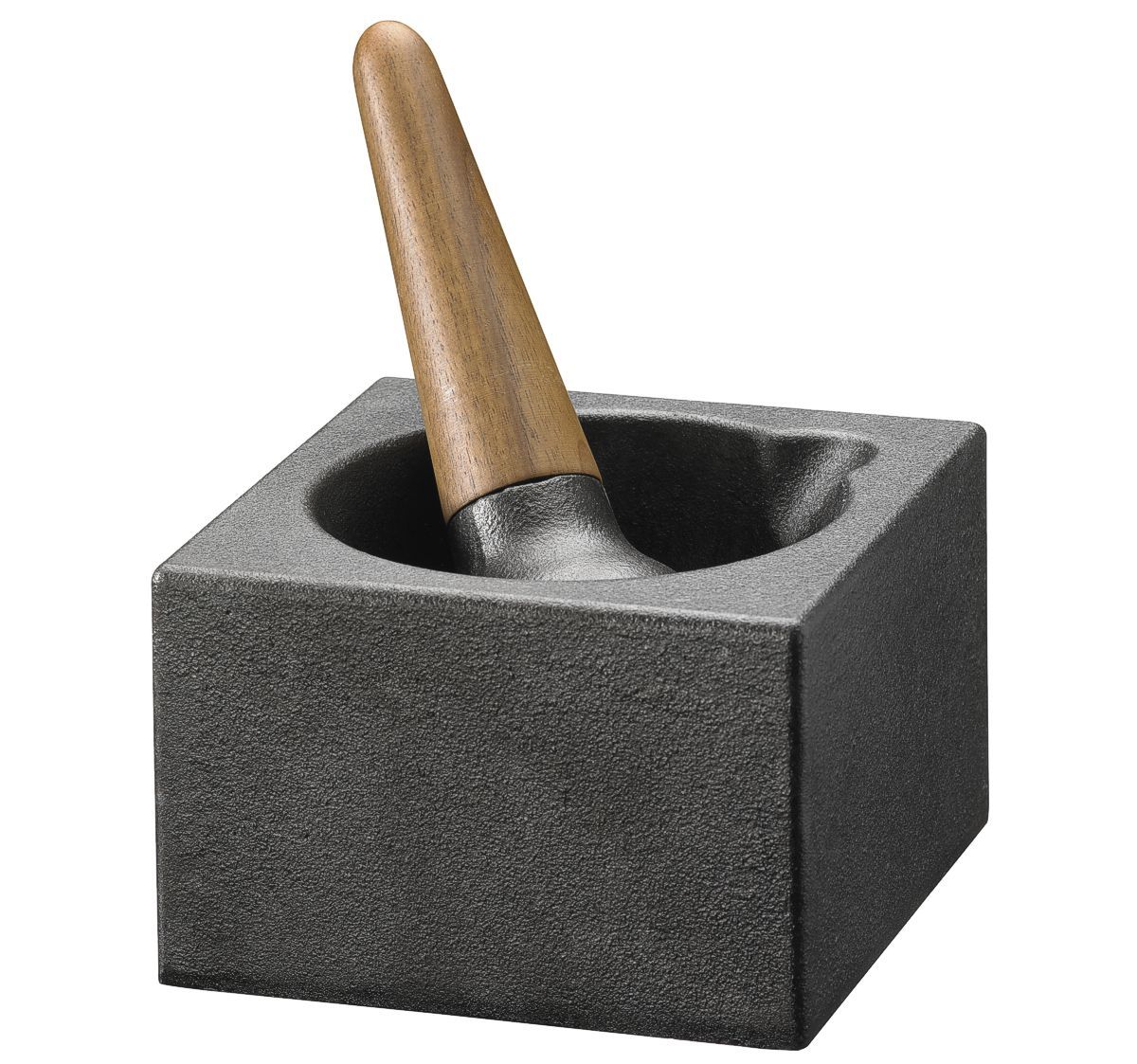 Skeppshult cast iron mortar cube & Swidish walnut handle pestle.