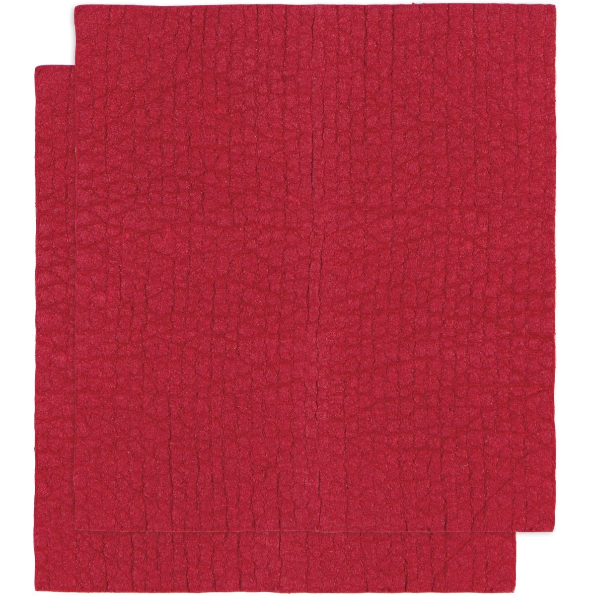 Swedish Dish Cloth, Solid, Set of 2 Carmine