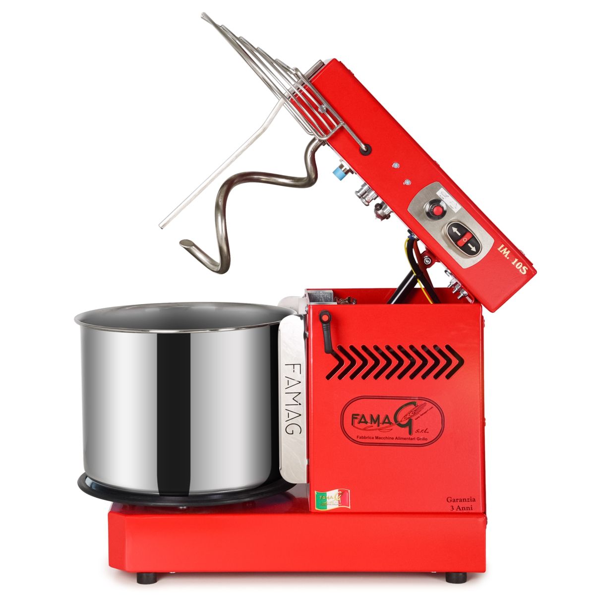 Famag 10kg mixer, head raised