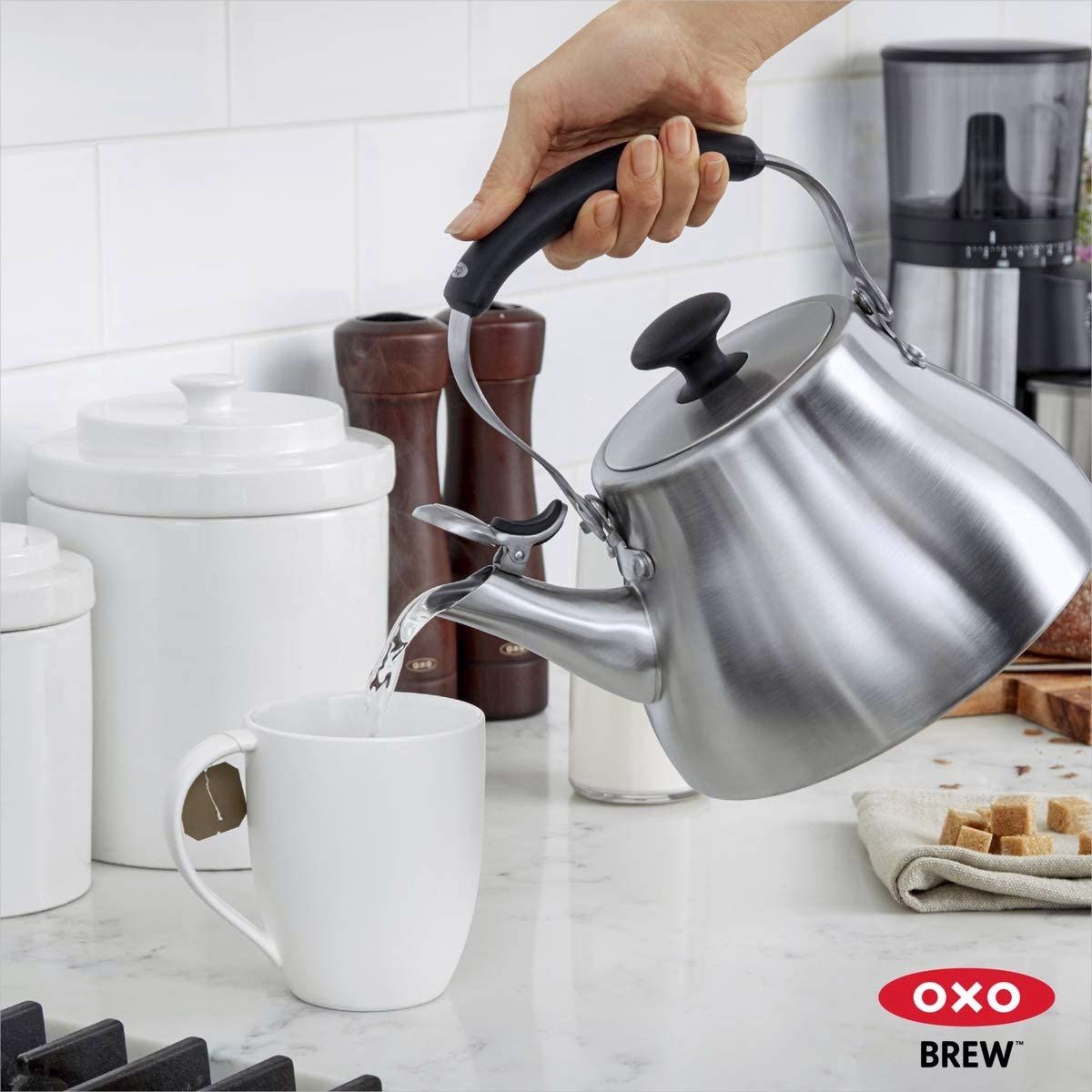 OXO Classic Tea Kettle, Brushed Stainless