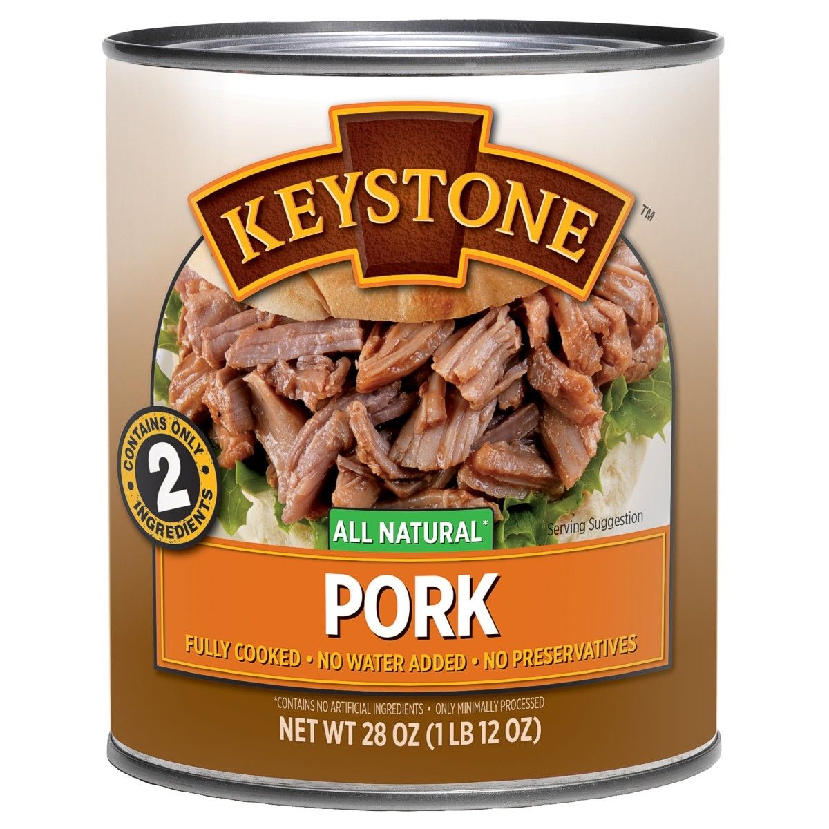 keystone canned pork chunks 28 oz all natural 1200