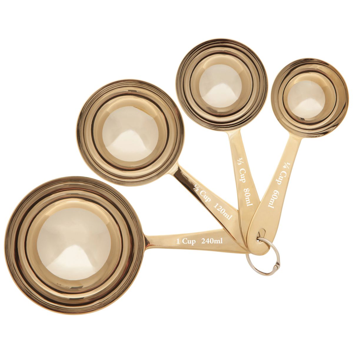 Gold Measuring Cups Set, Set of 4