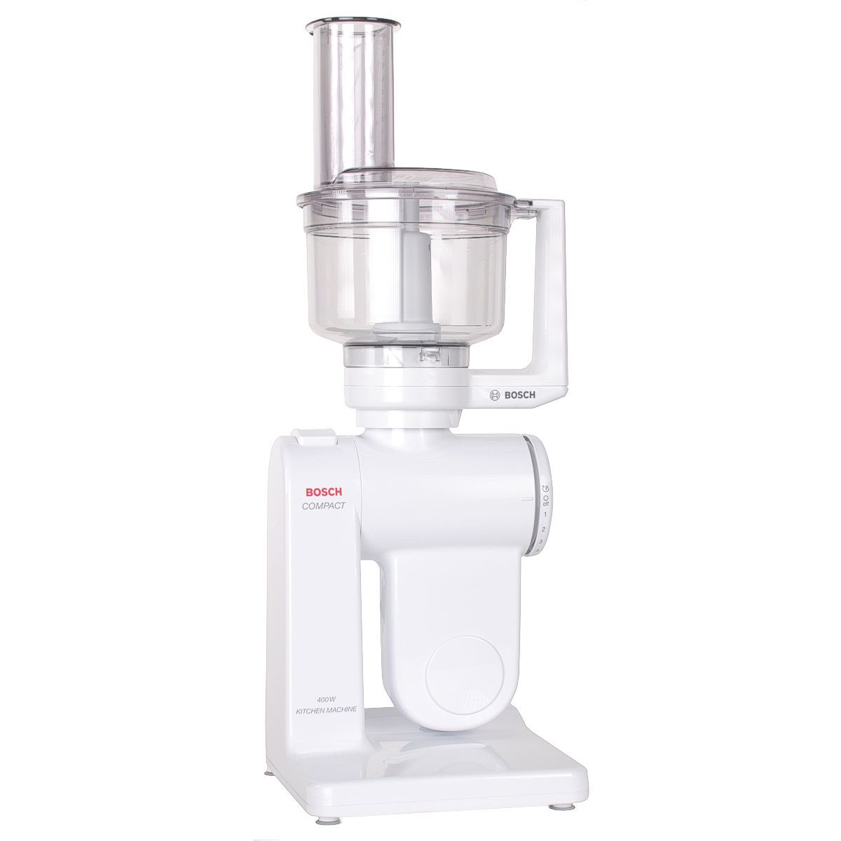 Bosch Compact mixer with food processor attachment.