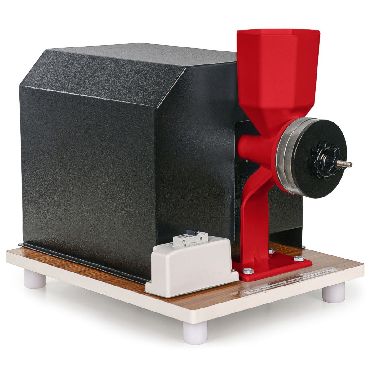 Motorizing Kit for Wonder Junior Deluxe Grain Mill w/belt cover in place