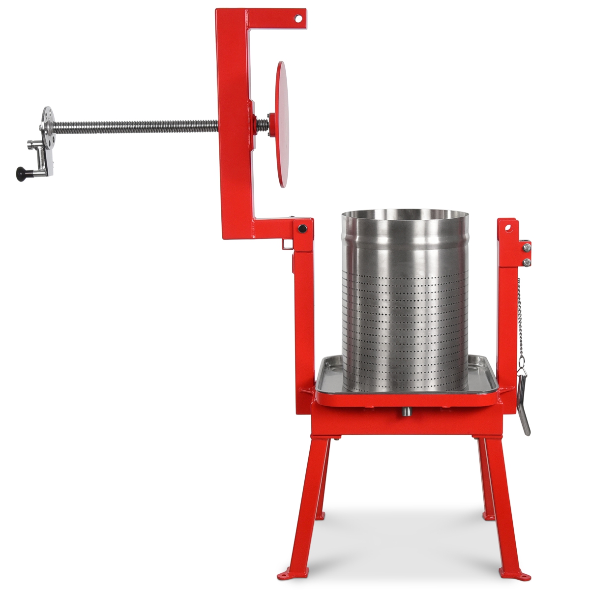 Maximizer fruit press plate tilted up