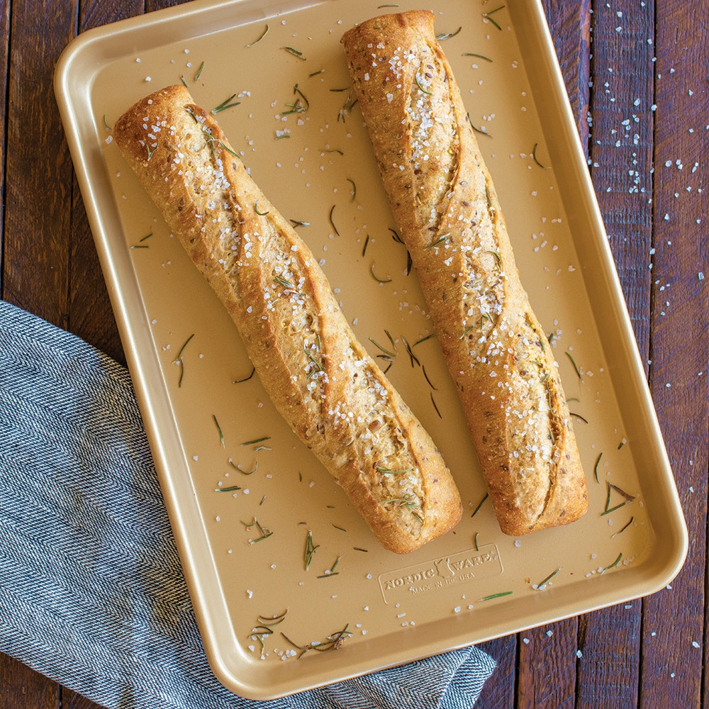 Nordic Naturals Jelly Roll Pan  with French bread