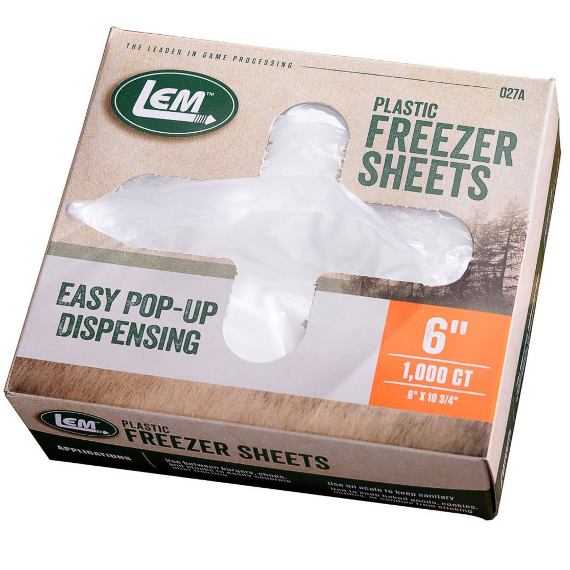 1000 freezer sheets for making meat patties