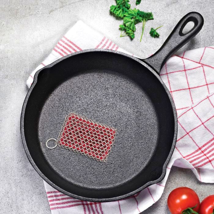 HIC Kitchen Chainmail Cast Iron Scrubber J486W