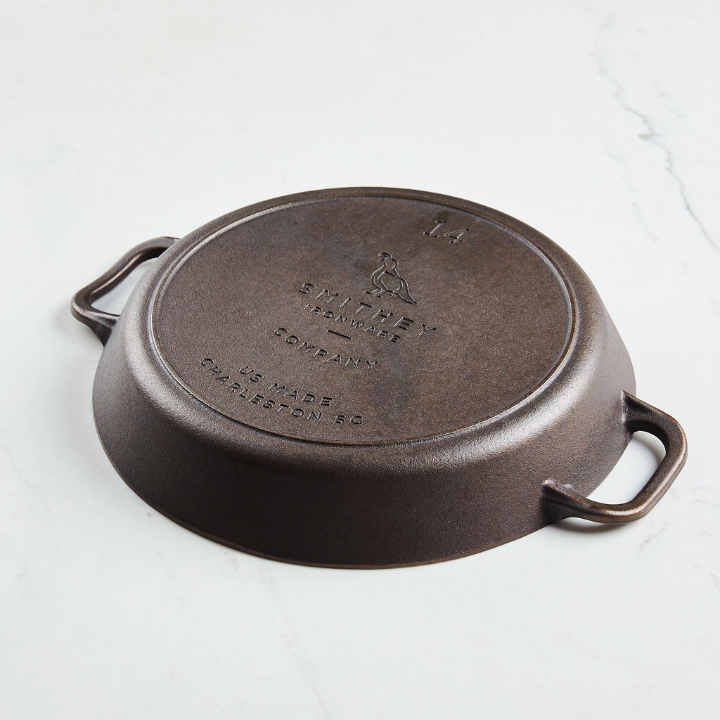 Dual Handle Skillet, 14 inch, upside down view