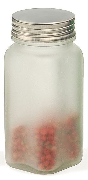 Frosted spice bottle