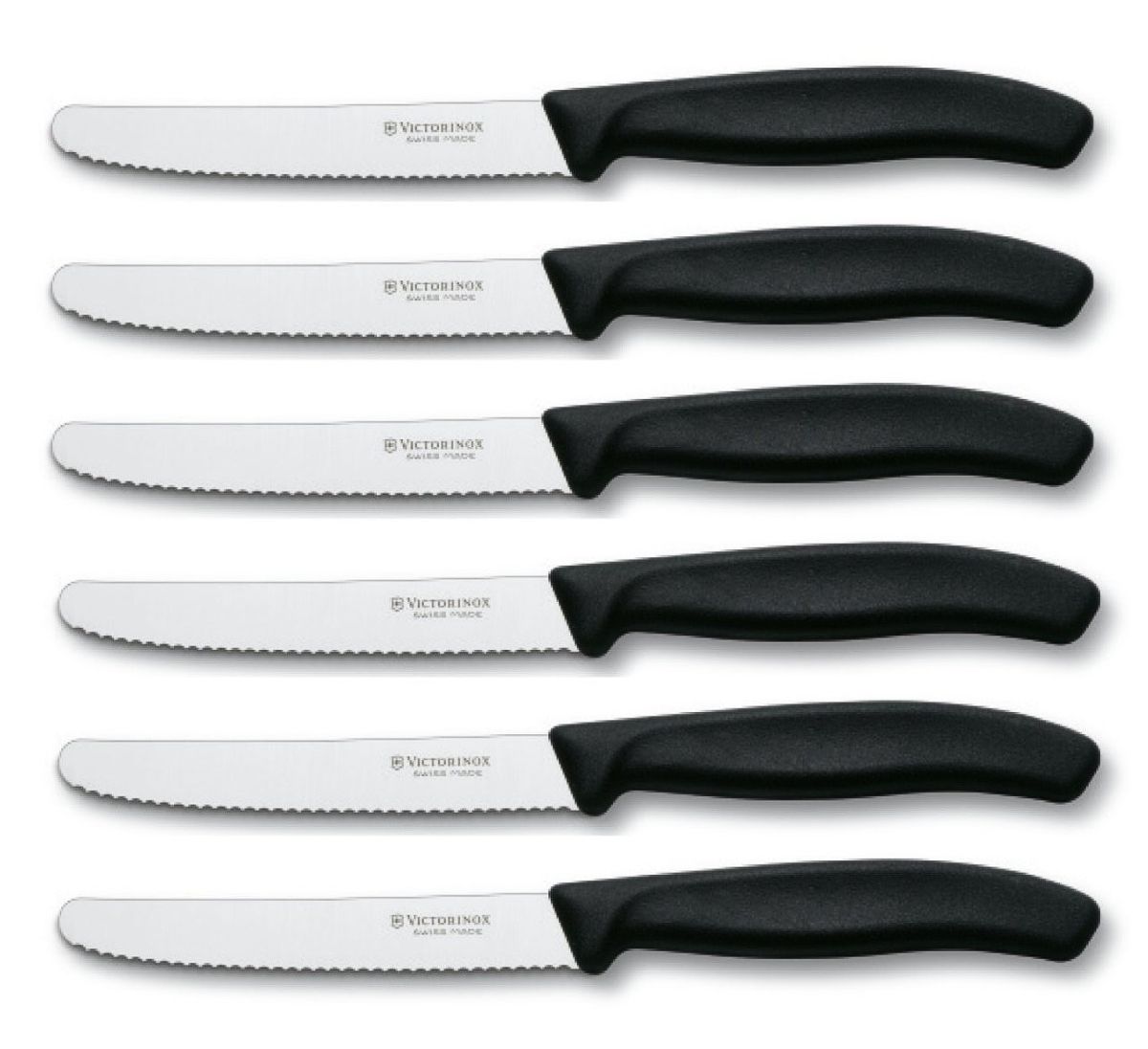 Victorinox Swiss Classic Steak Knives, 6 piece Set, Rounded Point