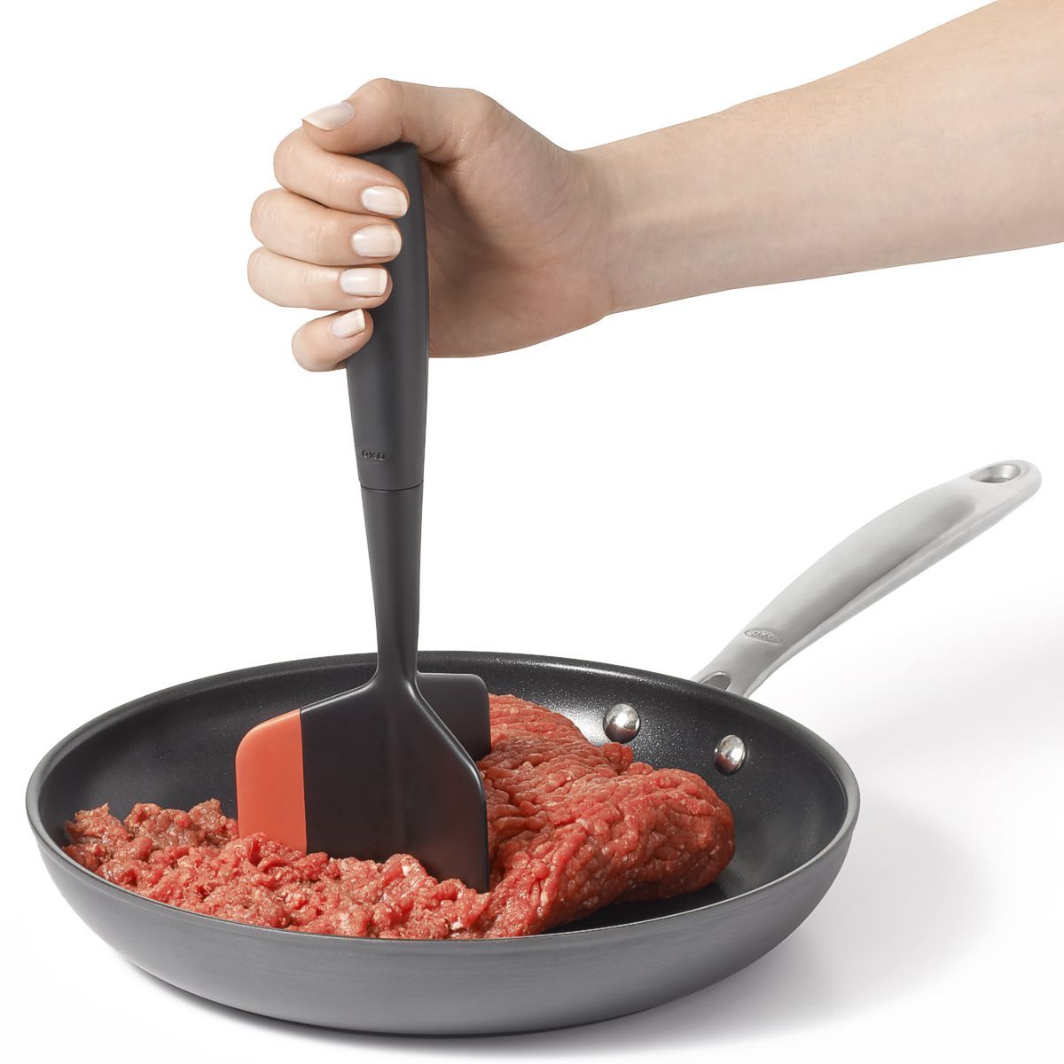 Chop and turn meat