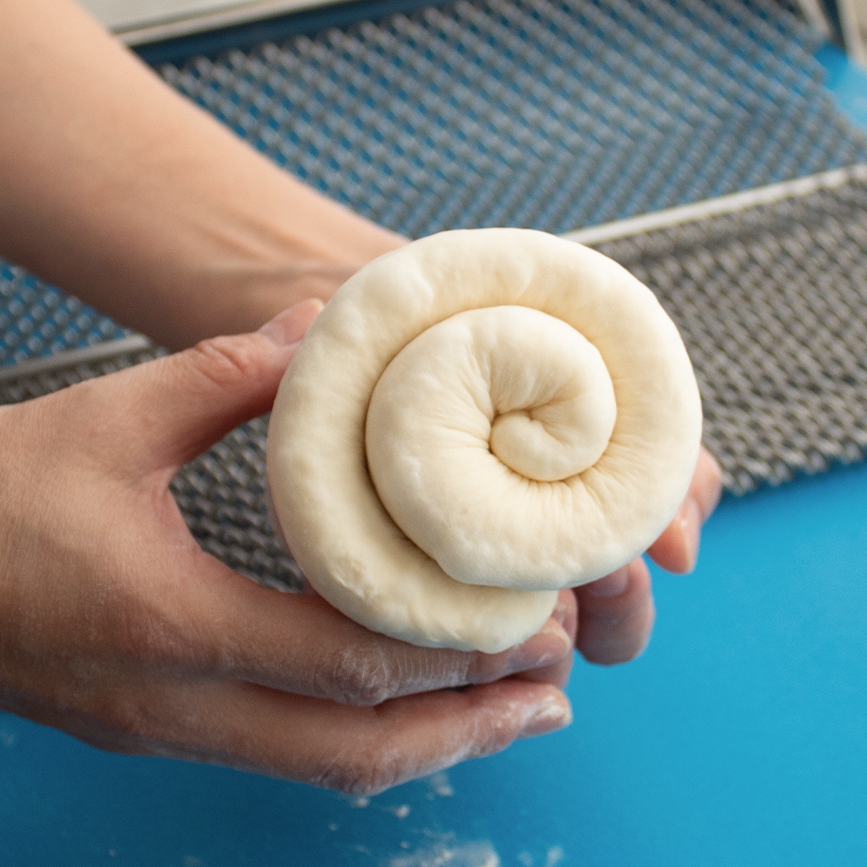 Dough rolled for Japanese milk bread