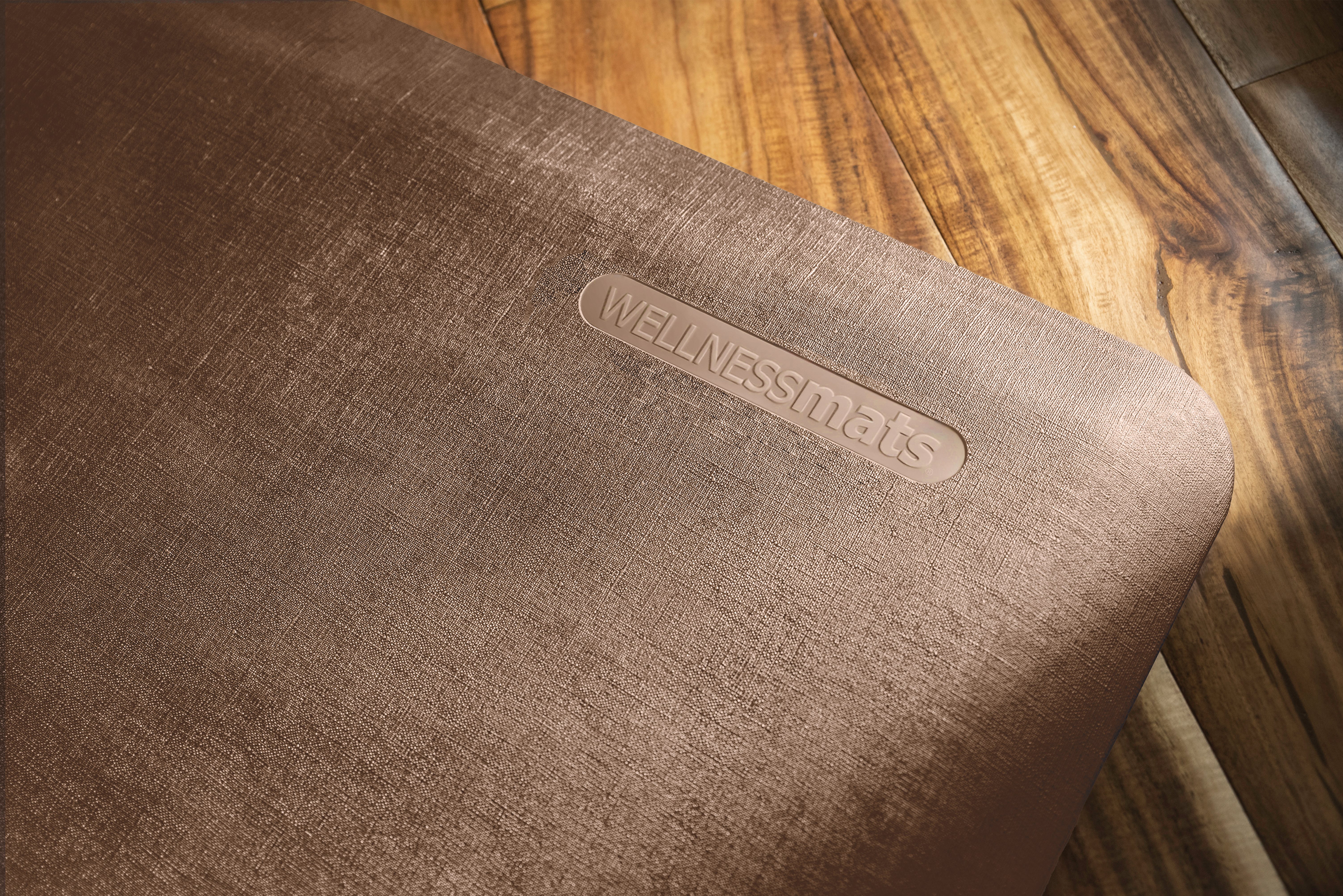 light antique wellness mat lifestyle on wood floor