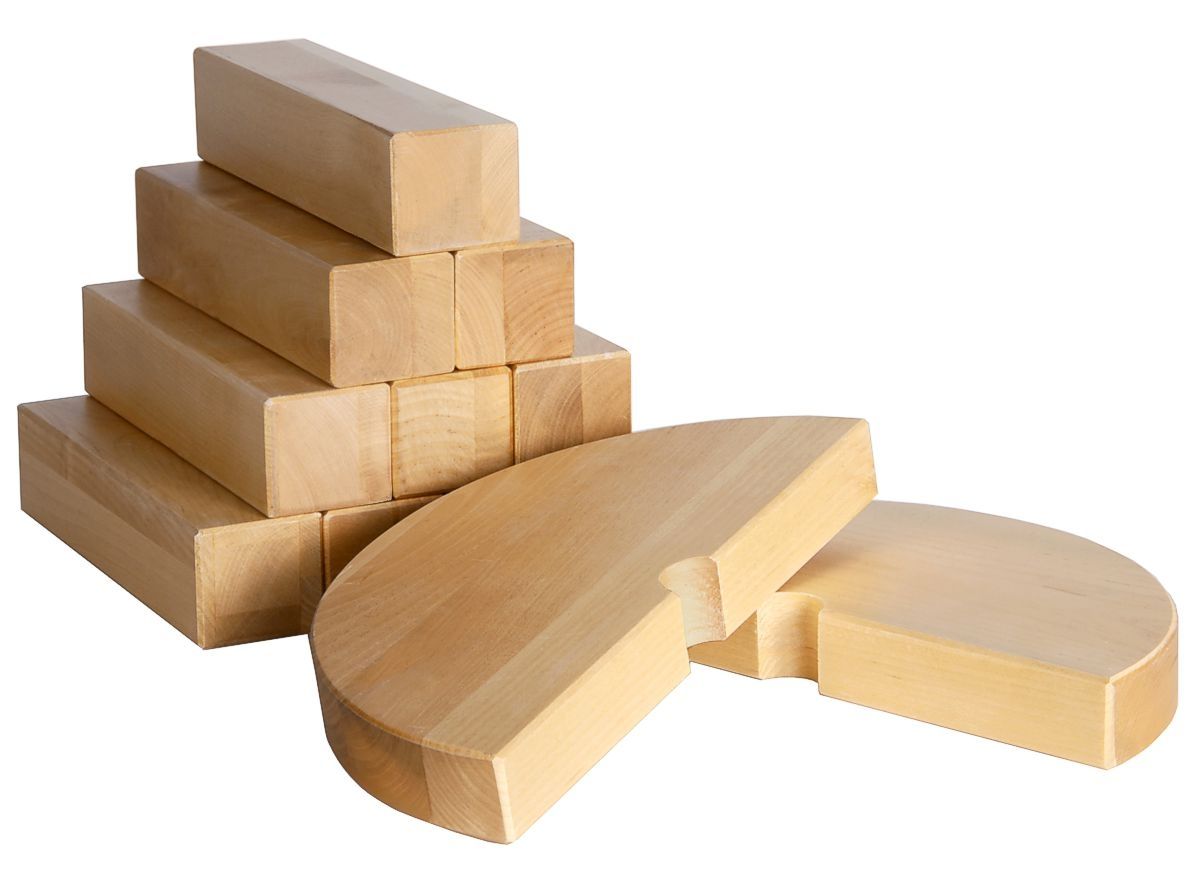 Country Estate wood blocks to press grapes