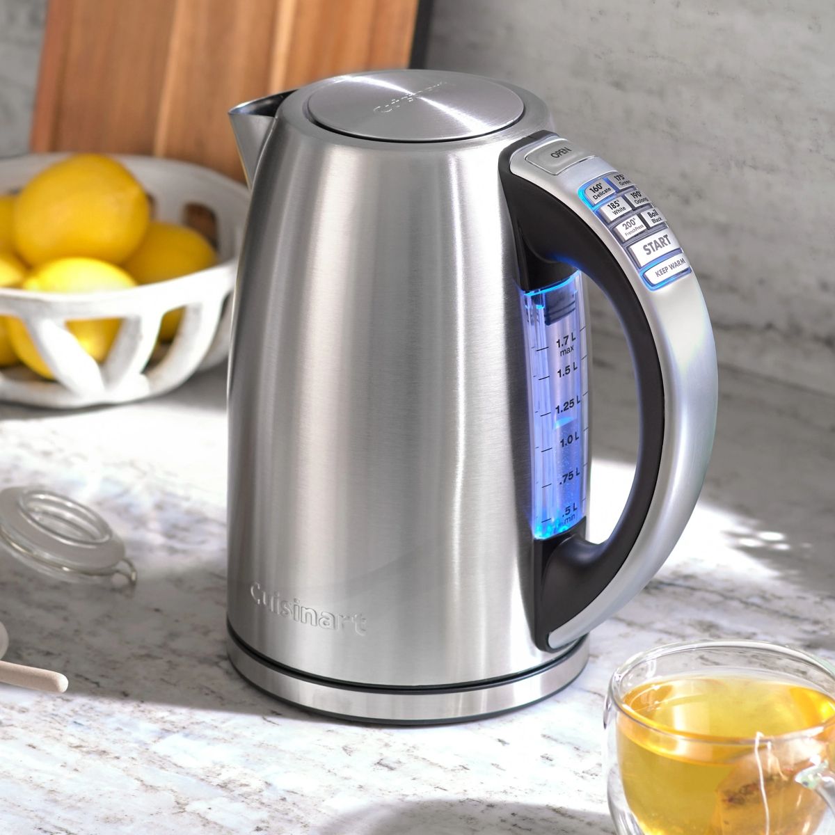 Cuisinart PerfecTemp® Cordless Electric Kettle water light window