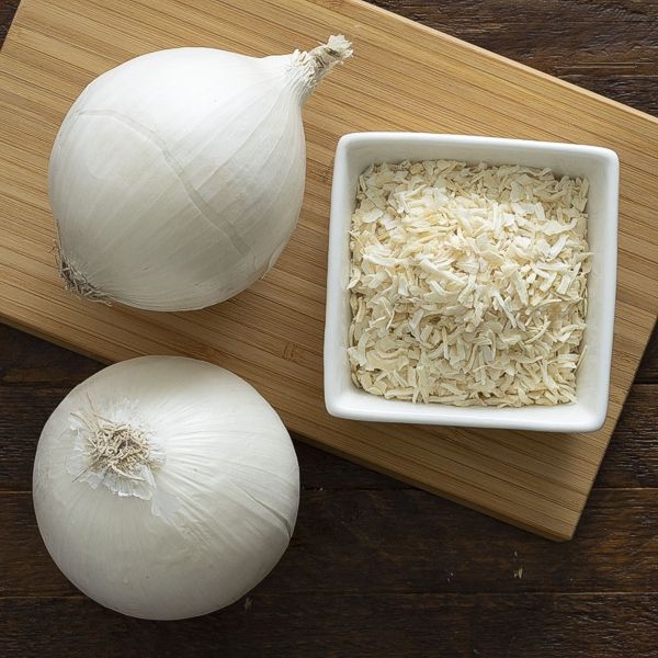 Chopped organic onion for cooking