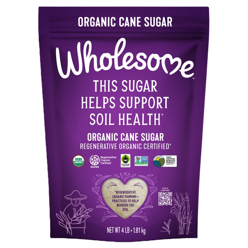 Wholesome Organic Cane Sugar, 64 oz (4 lbs)