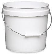 2 gallon bucket, white, food safe