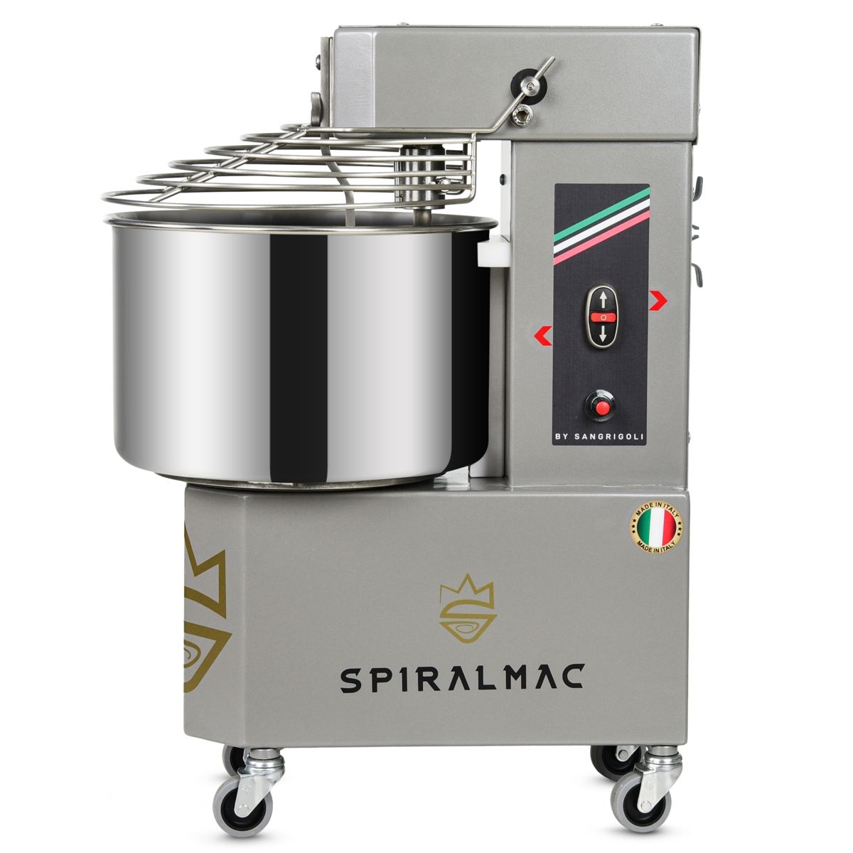 spiralmac 12kg spiral dough mixer vintage silver 1200 1
