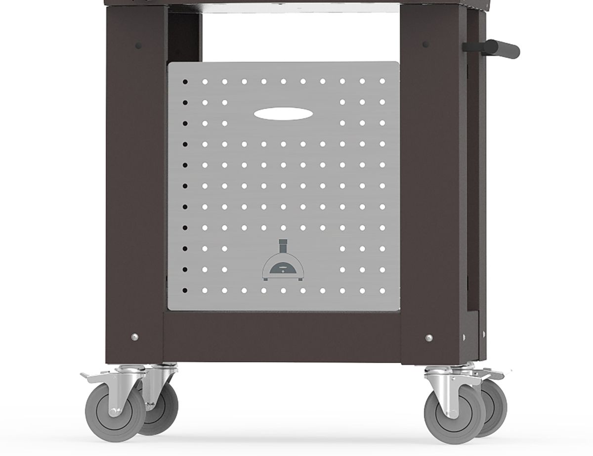 Alfa 5 Minuti rolling cart, copper epoxy resin finish