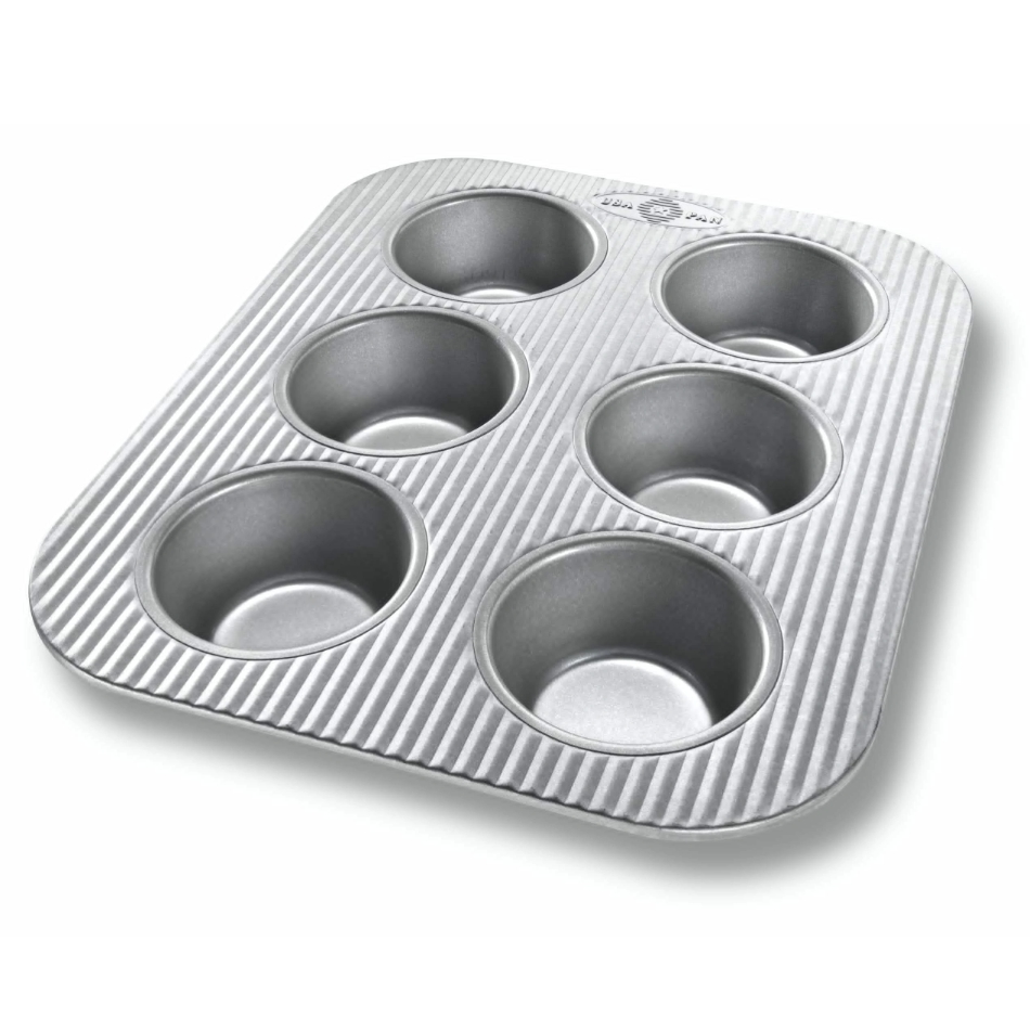 USA Pan 6 Cup Muffin Pan, 9 x 11 inch