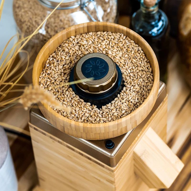 nutrimill harvest gold trim grain grinder 800 1