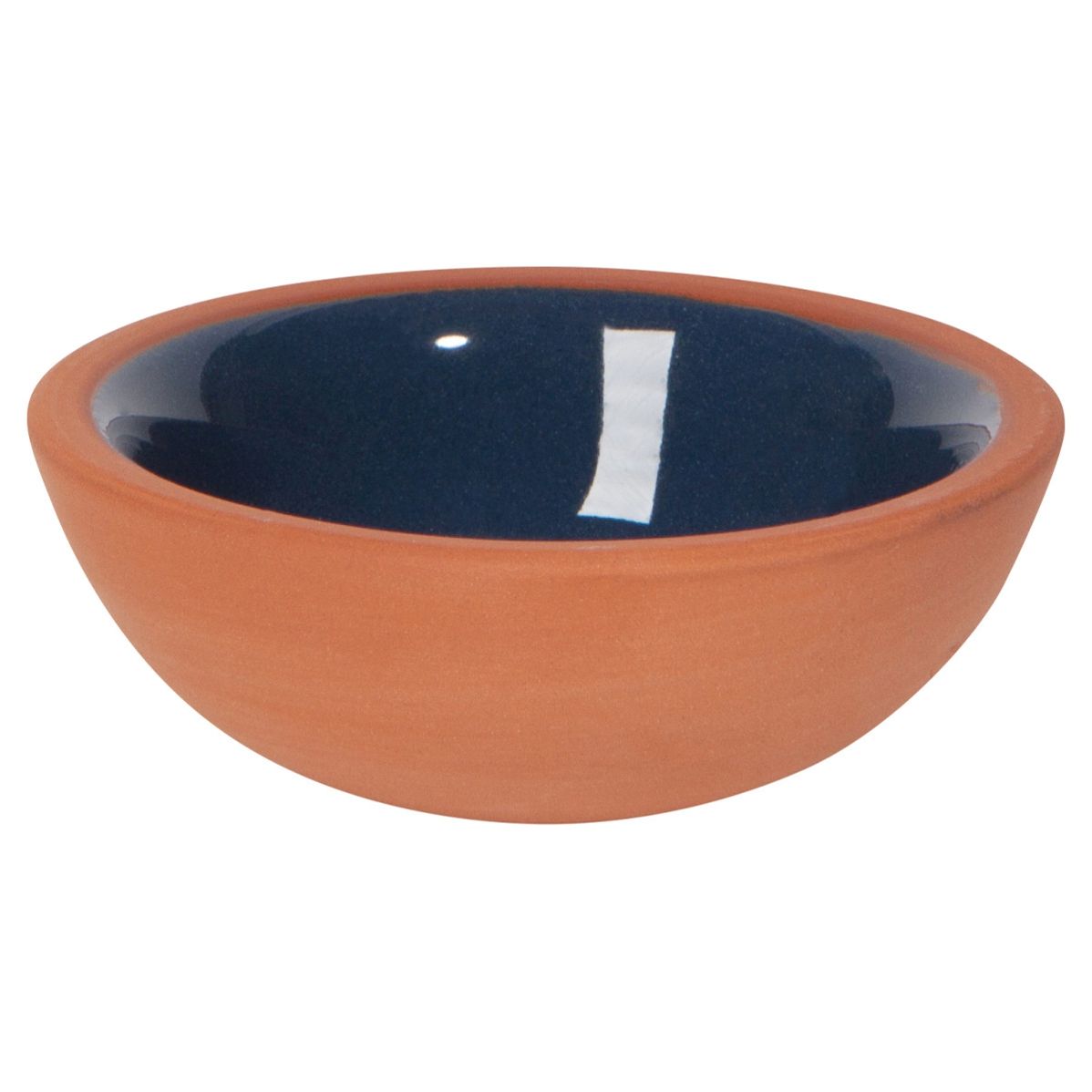 Terrecotta pinch bowl, navy glaze