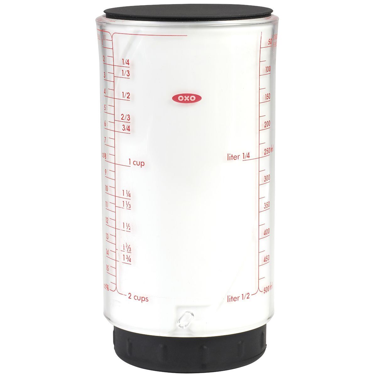 cup, ounce, milliliter, liter markings