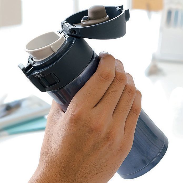 zojirushi vacuum thermos travel mug slicksteel smoky blue 696
