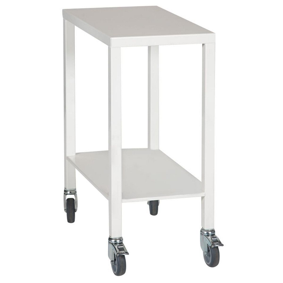 White steel utility cart for spiral mixers and more, made in Germany