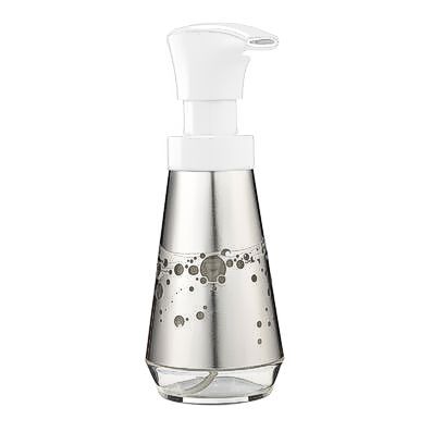 Cuisipro soap pump with ocean bubbles stainless skin design.