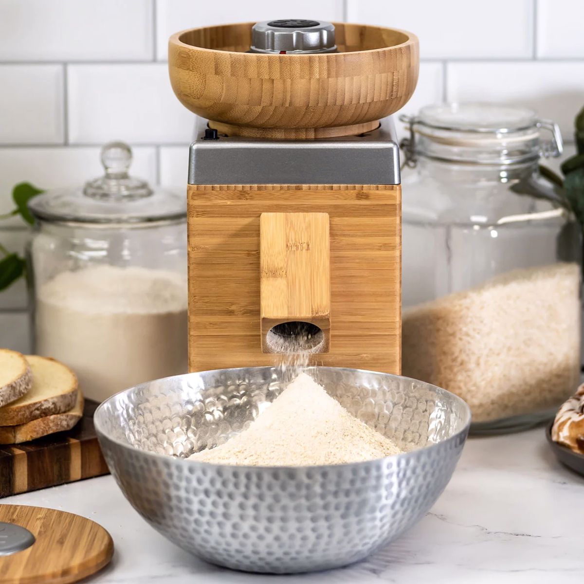 nutrimill harvest silver grain grinder 1200